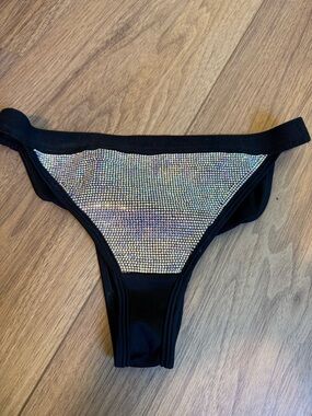 LUNALAE Sparkle rhinestone pole shorts